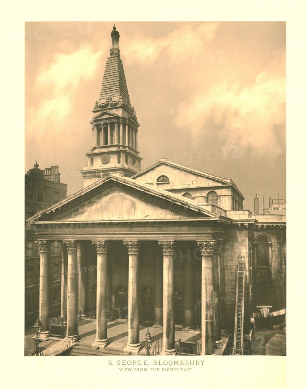'St George, Bloomsbury, View from the South East', mid-late 19th century.  Creator: Unknown.