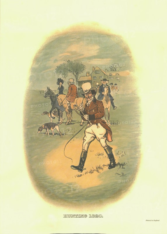 'Hunting, 1820', c1910. Creator: Tom Browne.
