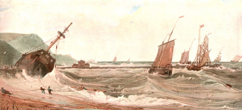 'The Entrance to Boulogne Harbour', (c1900).  Creator: Unknown.