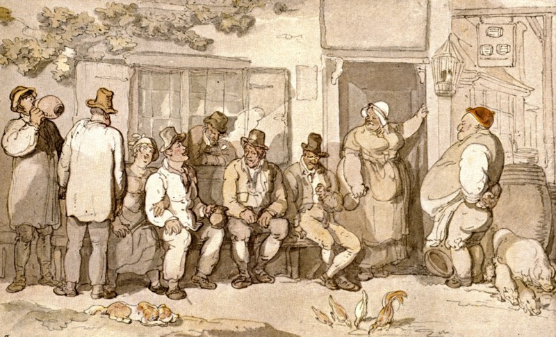 'At the Door of their Inn', (c1900). Creator: Unknown.