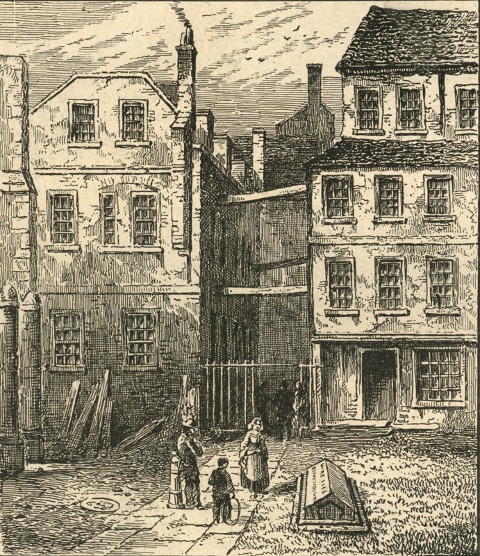 'Goldsmith's Tomb in 1860', (1897). Creator: Unknown.