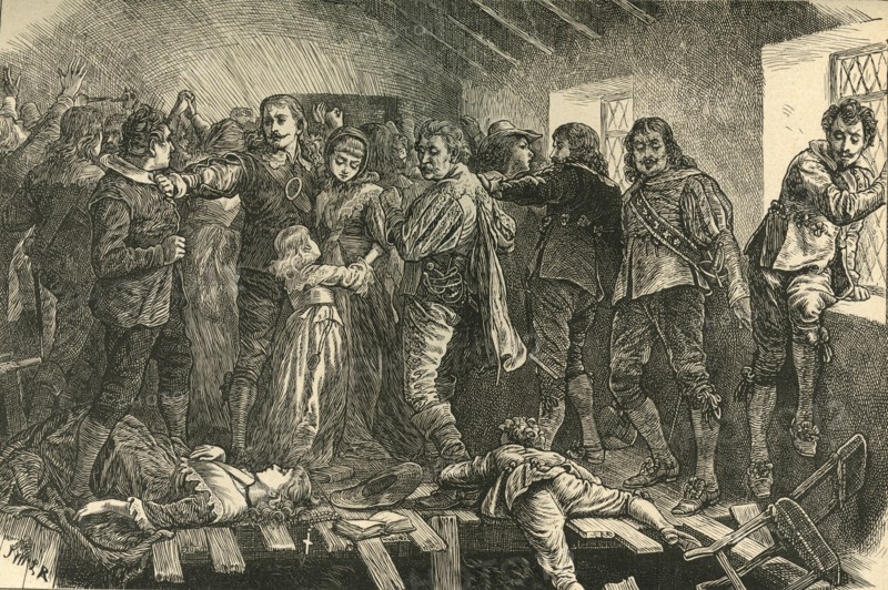 'Falling in of the Chapel at Blackfriars', 1623, (1897).  Creator: Unknown.