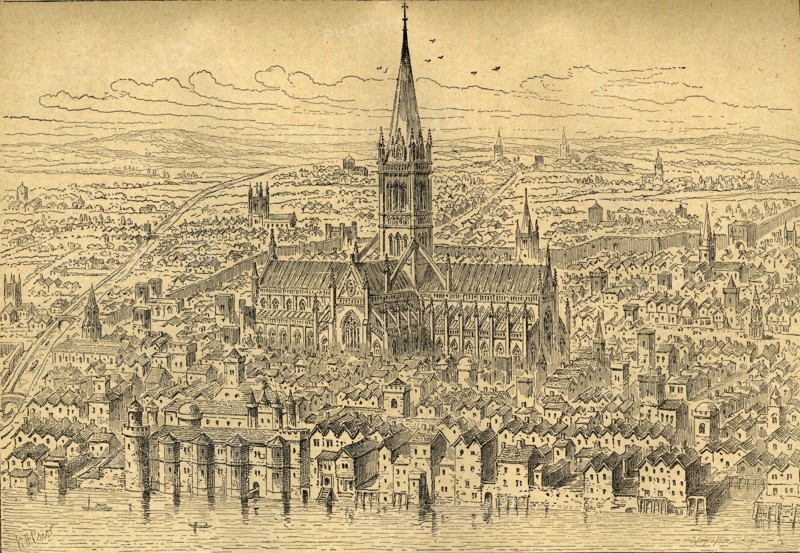 'St. Paul's and the Neighbourhood in 1540', (1897). Creator: Unknown.