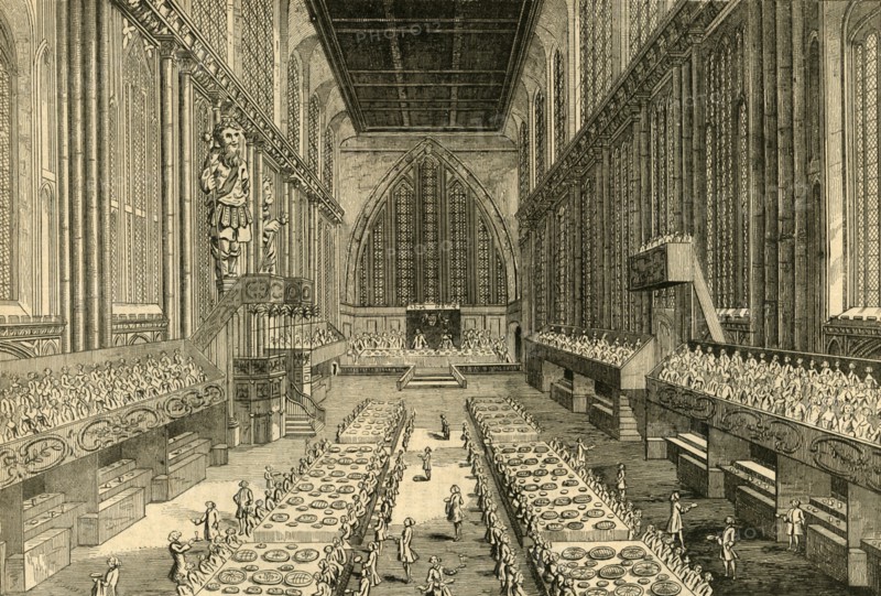 'The Royal Banquet in Guildhall, 1761', (1897). Creator: Unknown.