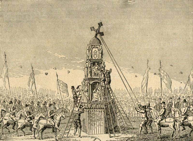 'The Demolition of Cheapside Cross', (1643), 1897. Creator: Unknown.