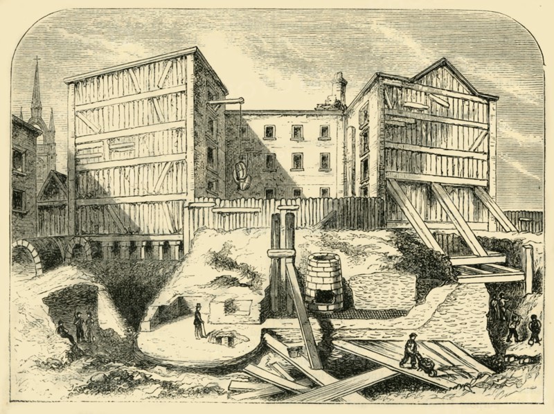 'Roman Remains Found in Billingsgate', (c1872). Creator: Unknown.
