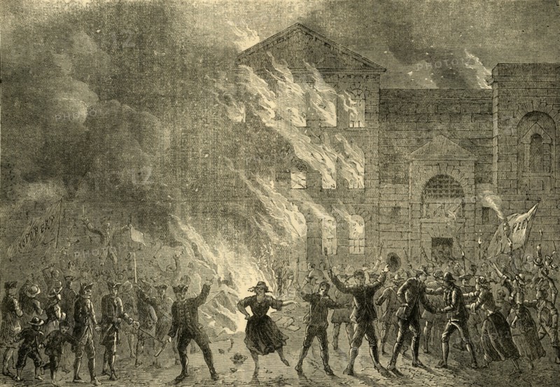 'Burning of Newgate', 1780, (c1872). Creator: Unknown.