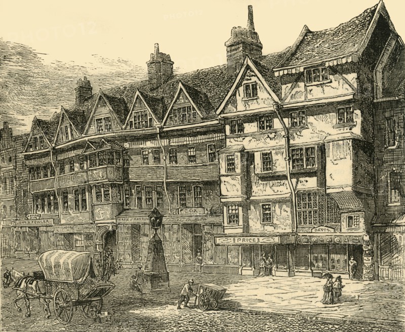 'Old Houses in Holborn near Middle Row', c1872. Creator: Unknown.