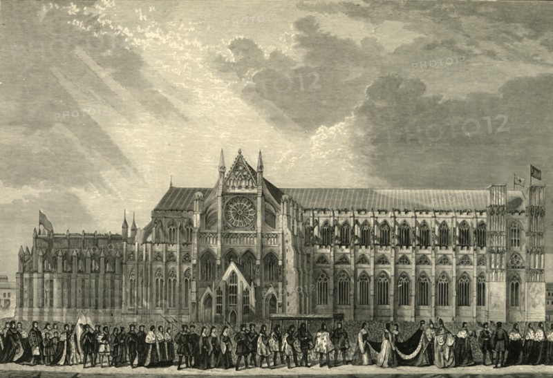 'The Coronation Procession of Anne Boleyn to Westminster Abbey', 1533, (1881). Creator: Unknown.