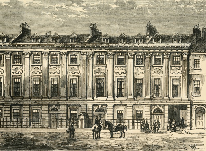 'Old Houses in Great Queen Street, South Side, 1850', (1881). Creator: Unknown.