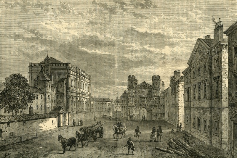 'Whitehall, Looking Towards the Holbein Gateway', (1881). Creator: Unknown.