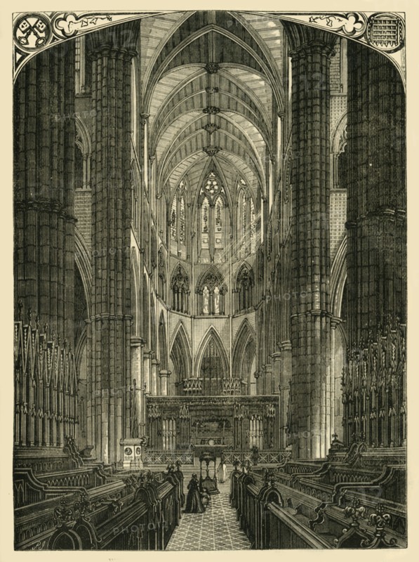'Westminster Abbey: Interior of the Choir', (1881). Creator: Unknown.