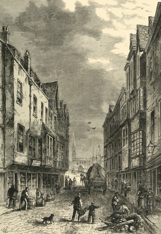 'The Bridge-Foot, Southwark, in 1810', (c1878). Creator: Unknown.