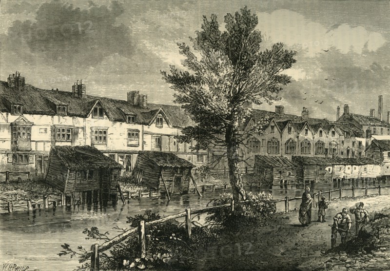 'Old Houses in London Street, Dockhead, about 1810', (c1878). Creator: Unknown.