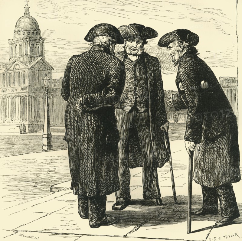 'Group of Greenwich Pensioners', (c1878). Creator: Unknown.