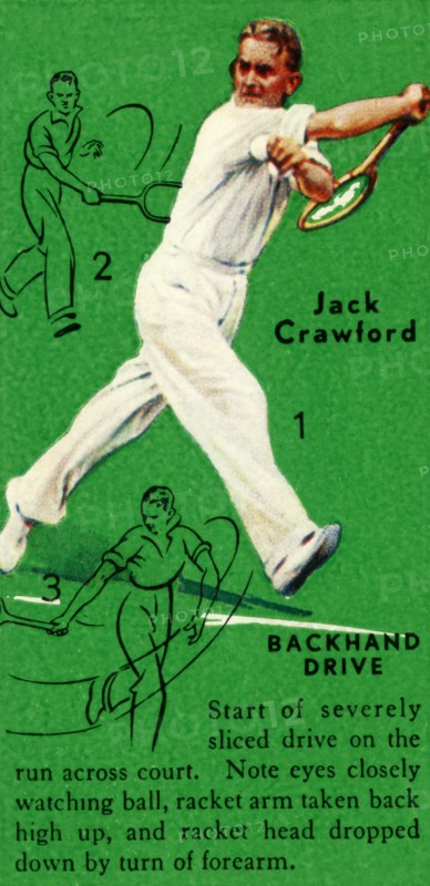 'Jack Crawford - Backhand Drive', c1935. Creator: Unknown.