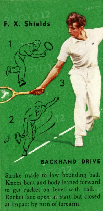 'F. X. Shields - Backhand Drive', c1935. Creator: Unknown.