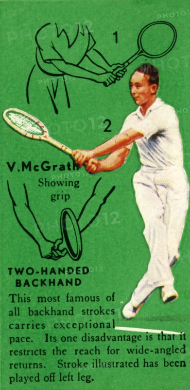 'V. McGrath - Two-Handed Backhand', c1935. Creator: Unknown.
