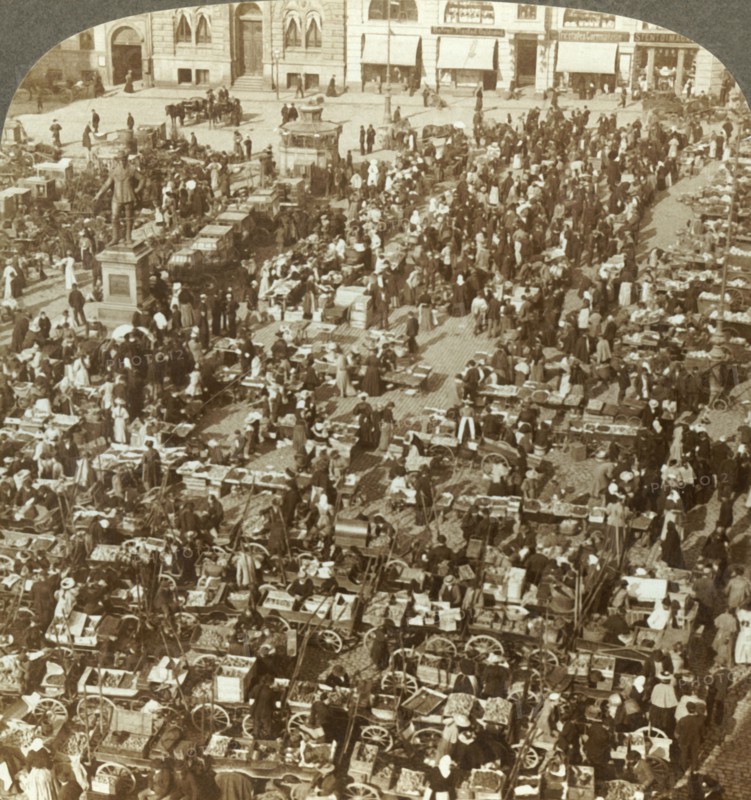 'Christiania's largest market, Norway', c1905. Creator: Unknown.