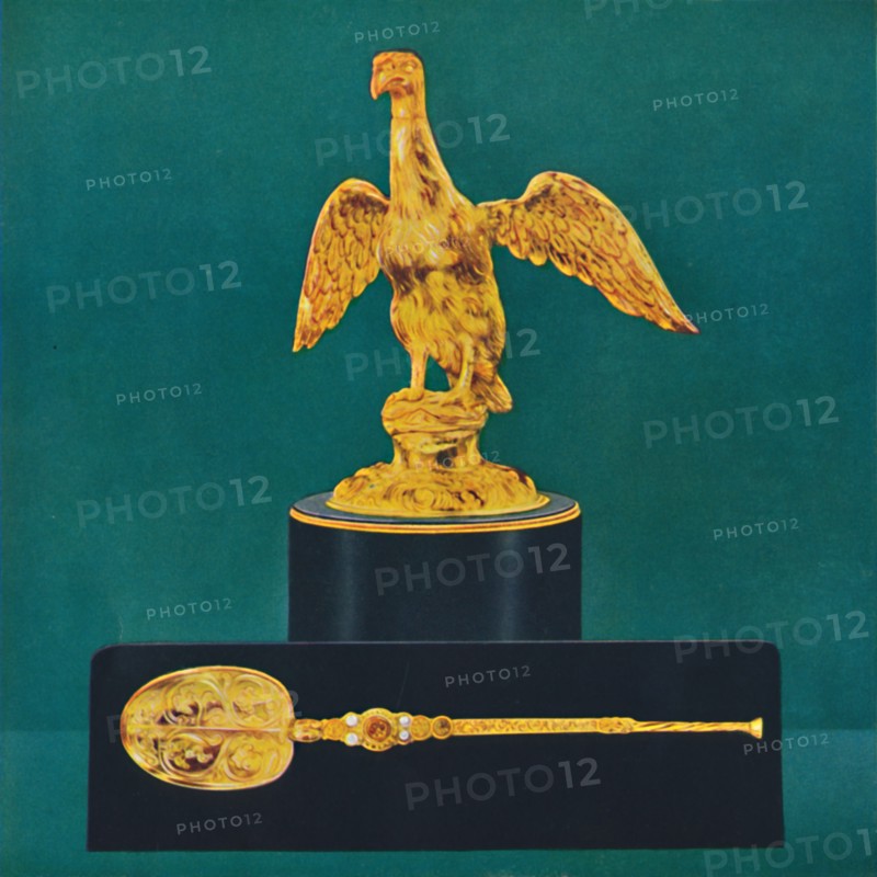 'The Ampulla (or Golden Eagle) and the Spoon', 1937. Creator: Unknown.