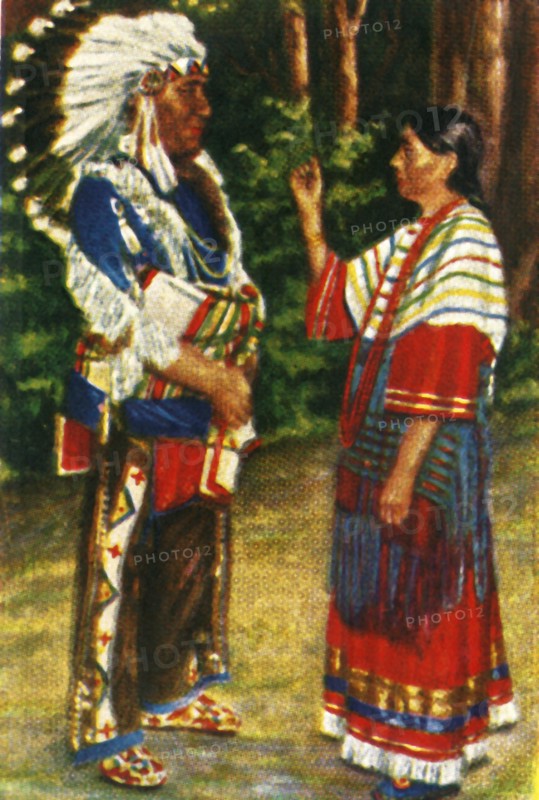 Native American couple, c1928. Creator: Unknown.