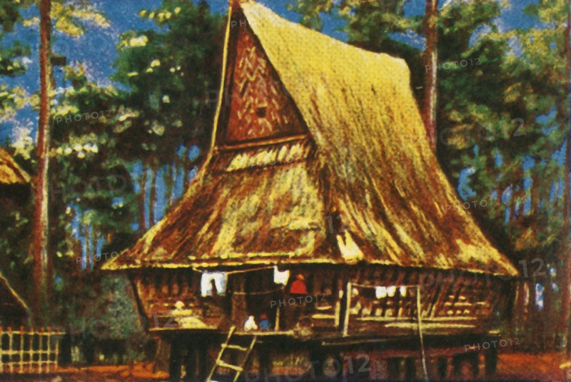 Traditional house on stilts, Sumatra, c1928. Creator: Unknown.