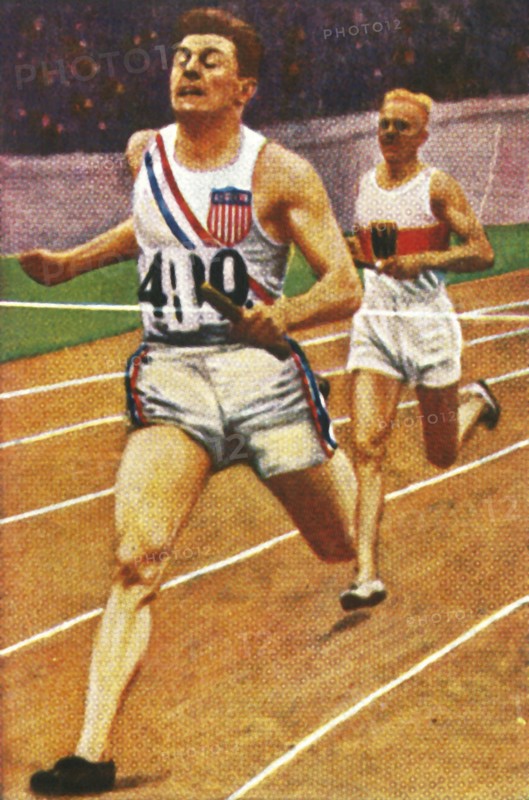 Ray Barbuti and Hermann Engelhard, 4 x 400m relay, 1928. Creator: Unknown.