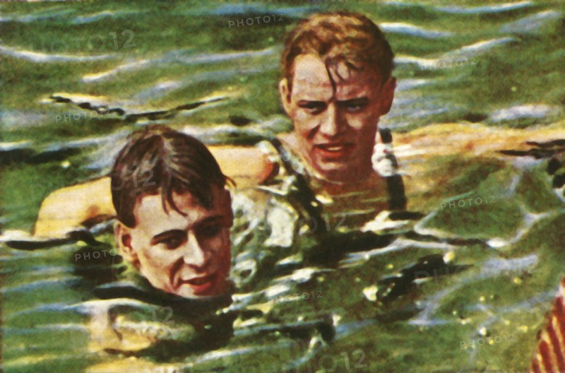 Boy Charlton of Australia, and Arne Borg of Sweden, 1928. Creator: Unknown.