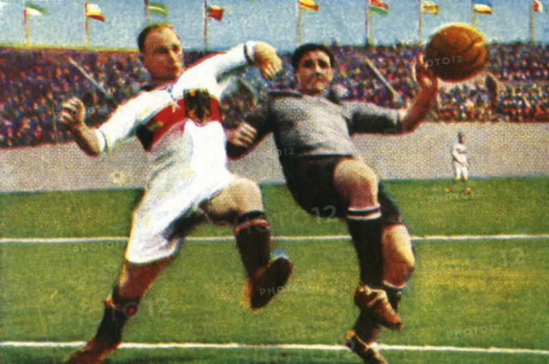 Germany-Uruguay football match, 1928. Creator: Unknown.