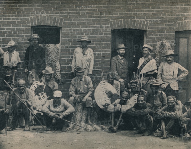 'A Group of Afrikaners and Zulus', c1900. Creator: Unknown.