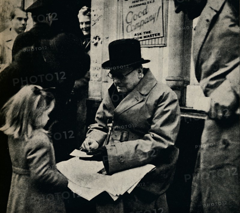 'Signing Autographs in the North Country', c1945. Creator: Unknown.