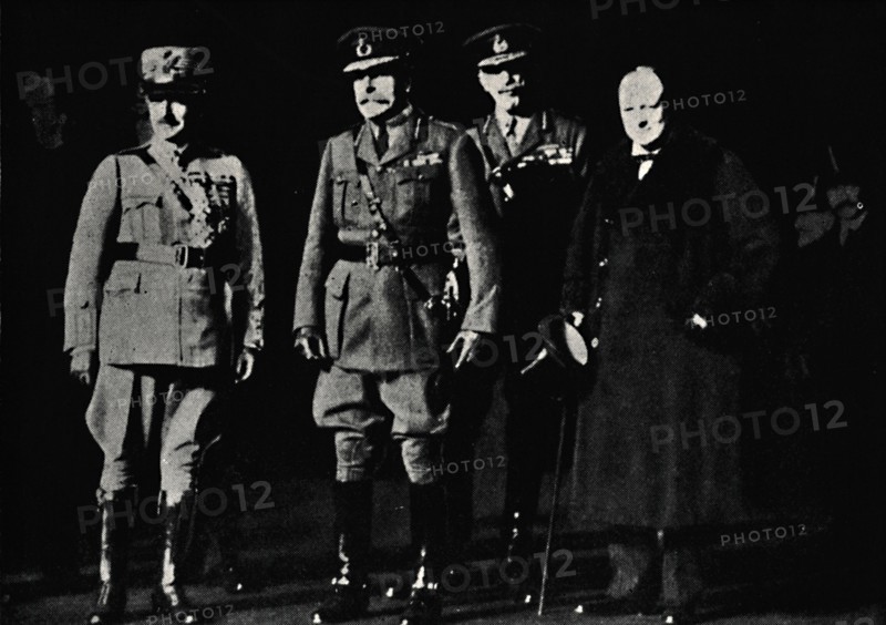 'With General Diaz and Field-Marshal Haig', 1919, (1945). Creator: Unknown.
