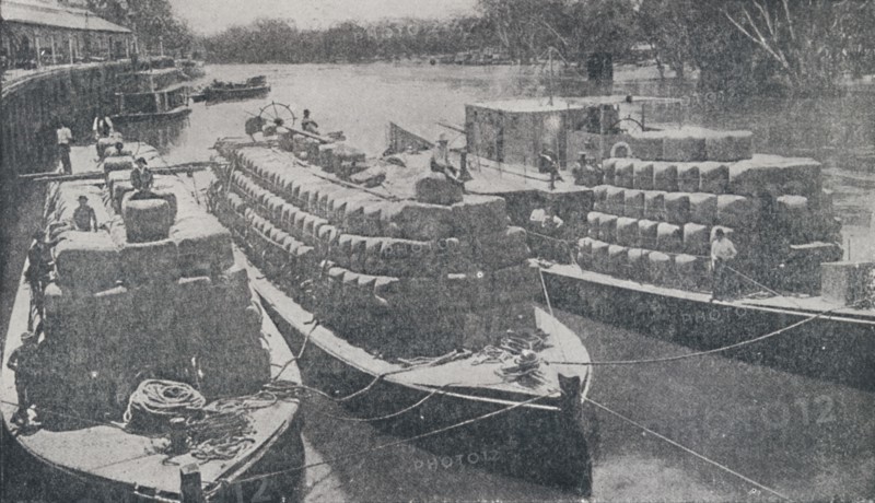'Wool Barges on the Murray River', 1923. Creator: Unknown.