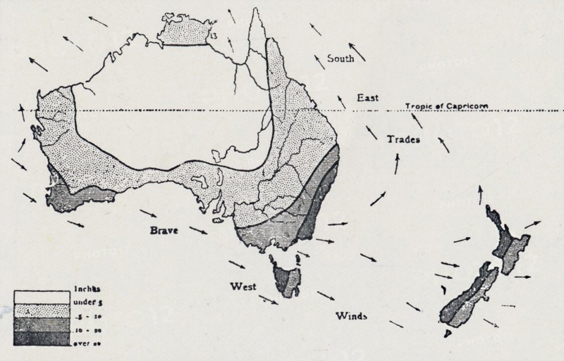 'Winds and Rainfall. - May to October', 1923. Creator: Unknown.