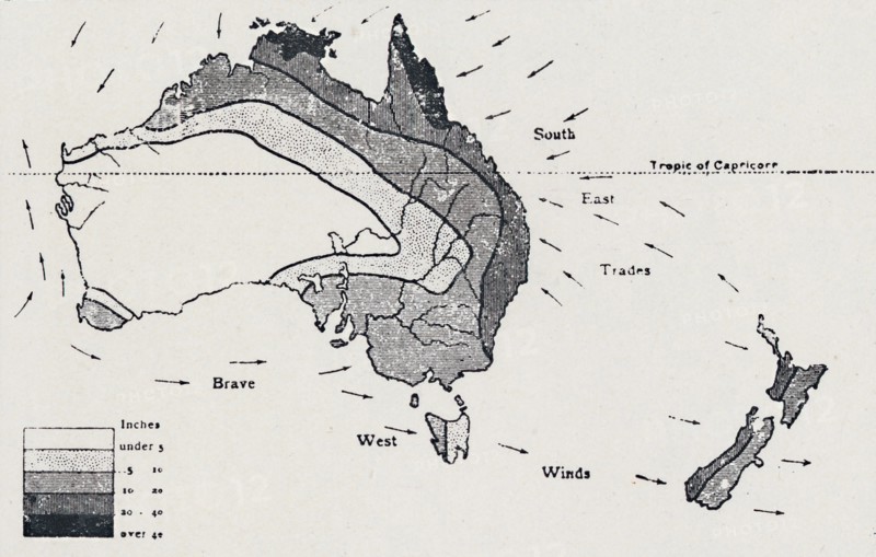 'Winds and Rainfall - November to April', 1923. Creator: Unknown.