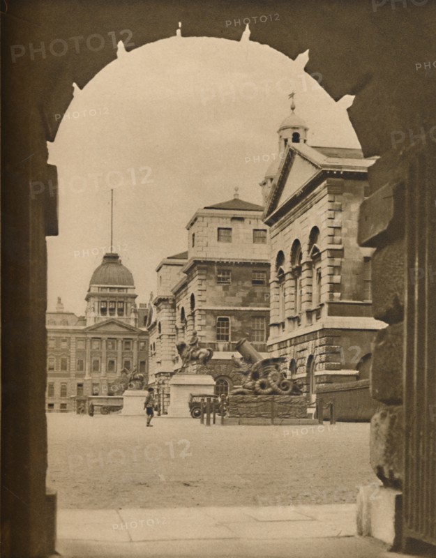 'Horse Guards Parade Framed in the Archway of Treasury Passage', c1935. Creator: Unknown.