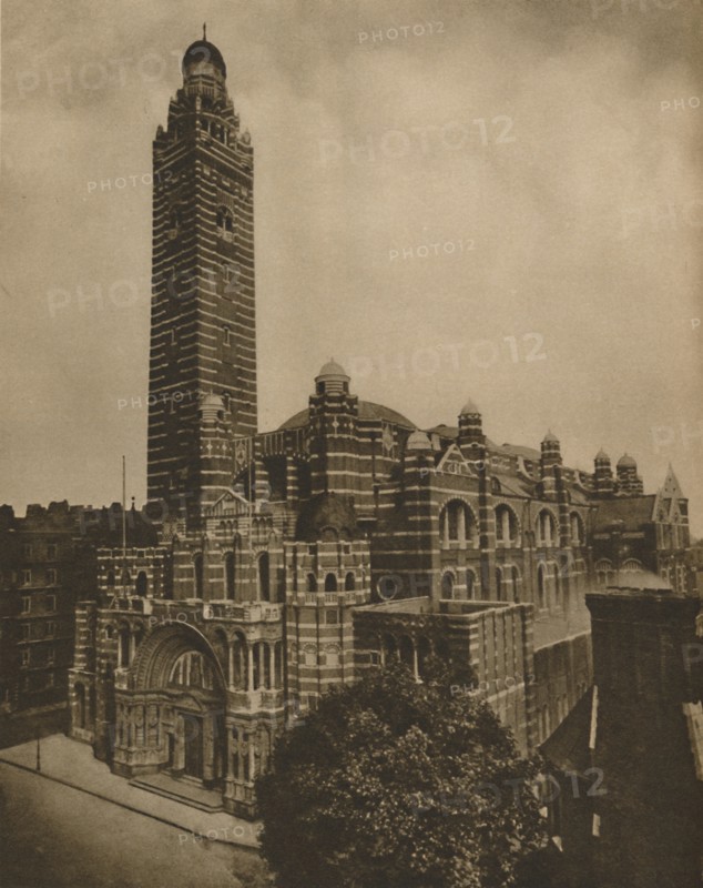 'Westminster's Byzantine Cathedral of Red Brick Seen from Ashley Place', c1935. Creator: Campbell.