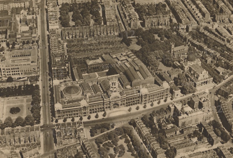 'The Camera Catches a View of South Kensington from a Low-Flying Aeroplane', c1935. Creator: Unknown.