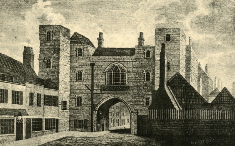 'St. John's Gate, Clerkenwell', 1813, (1925). Creator: Unknown.