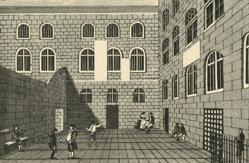 'Newgate, Inner Court', 18th century, (1925). Creator: Unknown.