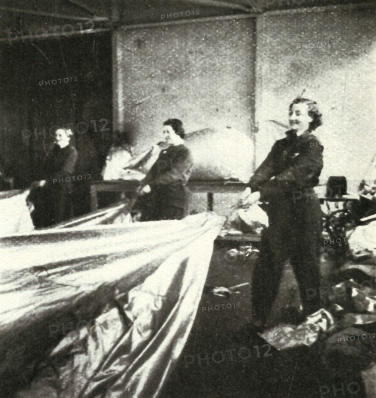 'Repairing Barrage Balloons', c1943. Creator: Cecil Beaton.