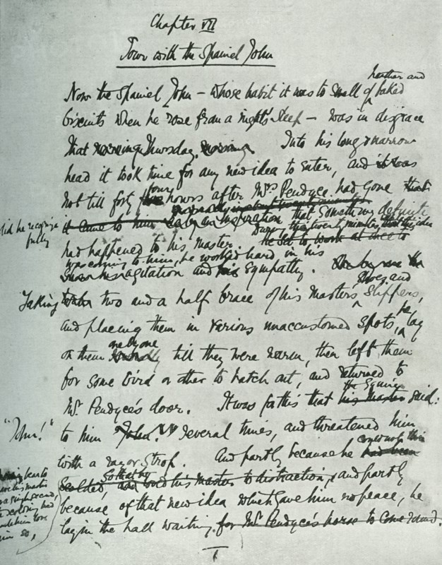 'Facsimile page of MS for "The Country House", by John Galsworthy', 1907, (1928).  Creator: Unknown.