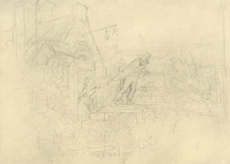 'Der Zechpreller', mid-late 19th century, (c1924).  Creator: Carl Spitzweg.
