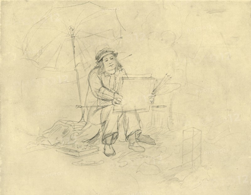 'Der Landschaftsmaler II', mid-late 19th century, (c1924).  Creator: Carl Spitzweg.