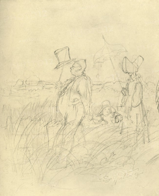 'Sonntagsspaziergang', mid-late 19th century, (c1924).  Creator: Carl Spitzweg.