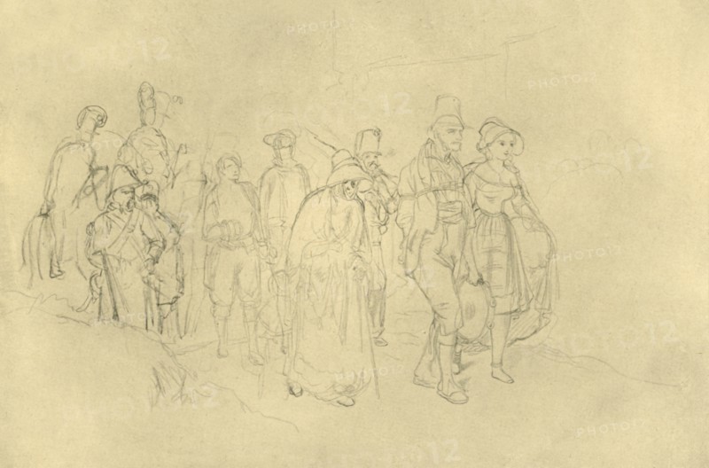 'Eingebrachte Zigeuner', mid-late 19th century, (c1924).  Creator: Carl Spitzweg.
