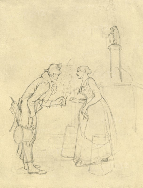 'Der Schüchterne Freier', mid-late 19th century, (c1924).  Creator: Carl Spitzweg.
