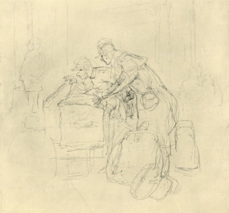 'Zollvisitation II', mid-late 19th century, (c1924). Creator: Carl Spitzweg.