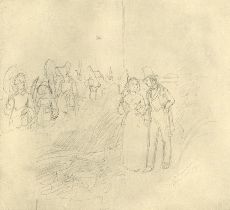 'Institutsspaziergang', mid-late 19th century, (c1924).  Creator: Carl Spitzweg.