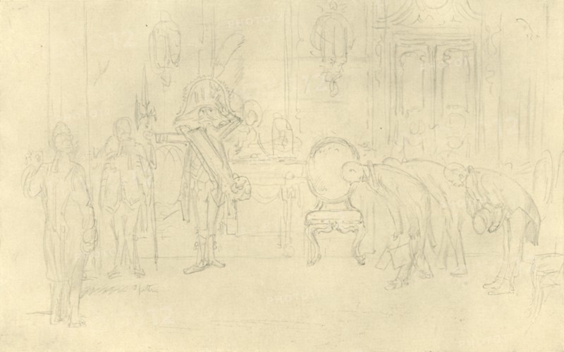 'Im Vorzimmer seiner Hoheit', mid-late 19th century, (c1924).  Creator: Carl Spitzweg.